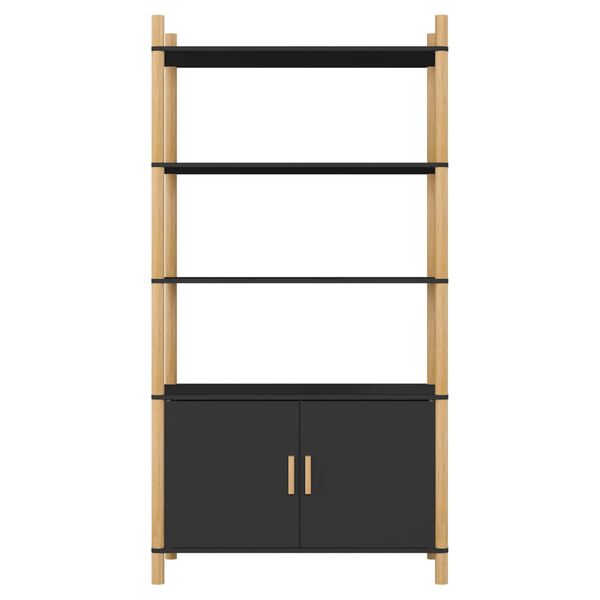 vidaXL Highboard Black 80x40x153 cm Engineered Wood