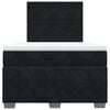 vidaXL Box Spring Bed with Mattress Black 120x190 cm Small Double Velvet