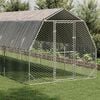 vidaXL Chicken Run with Roof 2.5x8x2.25 m Galvanised Steel