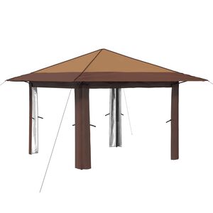 vidaXL Gazebo without Sidewall Beige and Brown