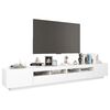 vidaXL TV Cabinet with LED Lights White 260x35x40 cm