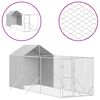 vidaXL Outdoor Dog Kennel with Roof Silver 2x6x2.5 m Galvanised Steel