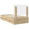 vidaXL Bed Frame with Drawer Sonoma Oak 90 x 200 cm Engineer Wood