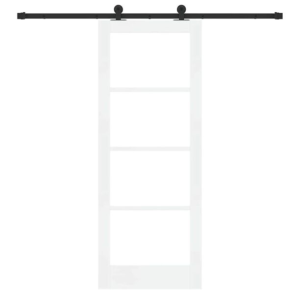 vidaXL Sliding Door ORKDAL White and Black 78 x 202 cm