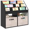 vidaXL Kids Bookshelf Black 72.5 x 29.5 x 69 cm Engineered Wood