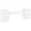 vidaXL Planter Bench White 180x36x63 cm Solid Wood Pine