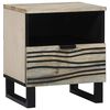 vidaXL Bedside Cabinet with Drawer White and Black 40 x 33 x 46 cm