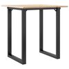 vidaXL Dining Table O-Frame 70x70x75 cm Solid Wood Pine and Steel