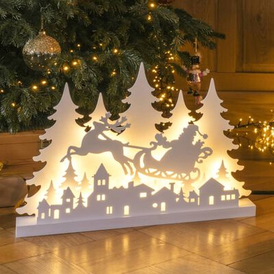 HI LED Wooden Silhouette with Single Reindeer