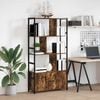 vidaXL Bookshelf Smoked Oak 80 x 30 x 155.5 cm Engineered Wood