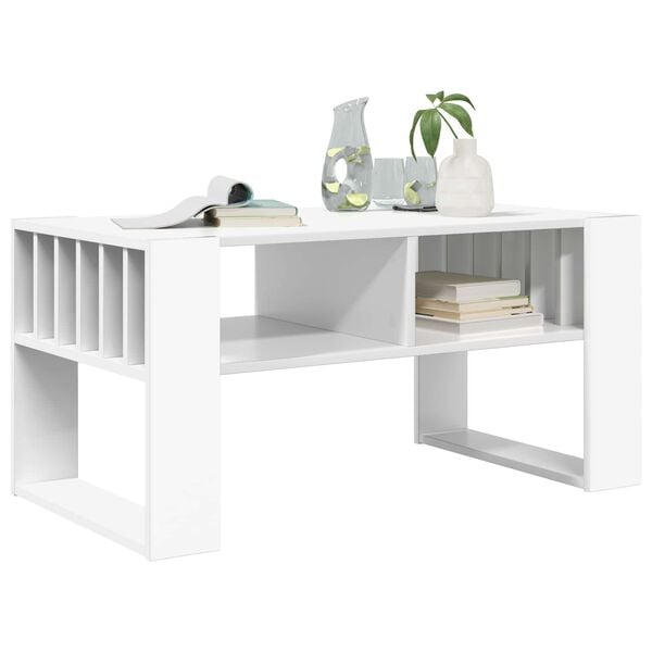 vidaXL Coffee Table White 92 x 49.5 x 45 cm Engineered Wood
