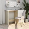 vidaXL Desk White and Sonoma Oak 100x50x76 cm Engineered Wood