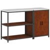 vidaXL Kitchen Storage Set with Shelf 2 pcs Rusty Weathering Steel