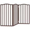vidaXL Dog Gate Foldable 3 Panels Brown Oak 150 cm&nbsp;Poplar Wood