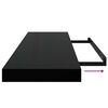 vidaXL Floating Wall Shelves 2 pcs High Gloss Black 80x23.5x3.8 cm MDF