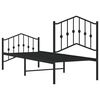vidaXL Metal Bed Frame without Mattress with Footboard&nbsp;Black 75x190cm
