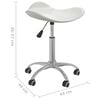 vidaXL Salon Spa Stool White Faux Leather