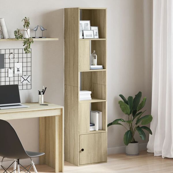 vidaXL Bookcase Sonoma Oak 40x36x189 cm Engineered Wood