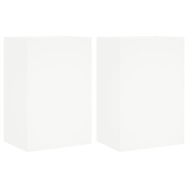 vidaXL TV Wall Cabinets 2 pcs White 40.5x30x60 cm Engineered Wood