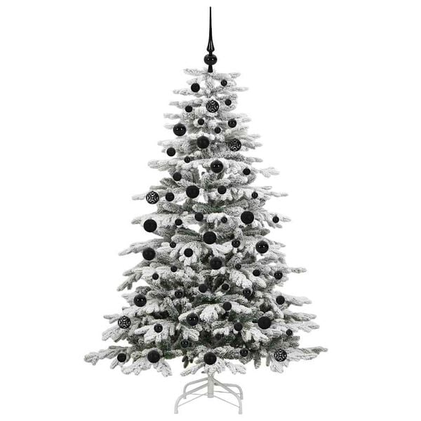 vidaXL Artificial Hinged Christmas Tree White 180 cm PE and PVC