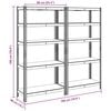 vidaXL 5-Layer Storage Shelves 2 pcs Anthracite Steel&Engineered Wood