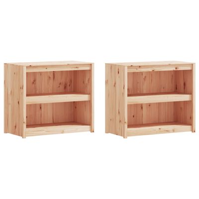 vidaXL Outdoor Kitchen Cabinets 2 pcs Solid Wood Pine