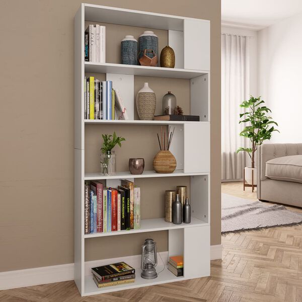 vidaXL Book Cabinet/Room Divider White 80x24x159 cm Engineered Wood