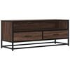 vidaXL TV Cabinet Brown Oak 100x34.5x40 cm Engineered Wood and Metal