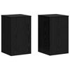 vidaXL Plant Stand 2 pcs Black Oak 30 x 30 x 50 cm Engineered Wood