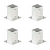 vidaXL Post Anchors 4 pcs Galvanised Metal 91 mm