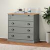 vidaXL Chest of Drawers VIGO Grey 80x40x76 cm Solid Wood Pine