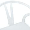 vidaXL Dining Chair 2 pcs White and White Solid Rubber Wood