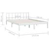 vidaXL Bed Frame without Mattress White Solid Wood Small Double