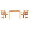 vidaXL 3 Piece Garden Dining Set Solid Wood Teak