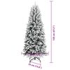 vidaXL Artificial Christmas Tree with 150 LEDs White 53 x 53 x 120 cm