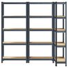 vidaXL 5-Layer Storage Shelves 3 pcs Anthracite Steel&Engineered Wood