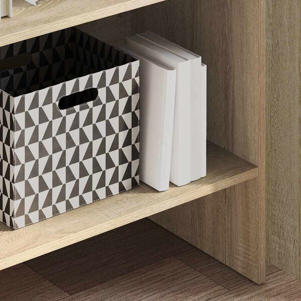 vidaXL Book Cabinet Sonoma Oak 60x35x180 cm Engineered Wood