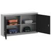 vidaXL Tool Cabinet with Shelf Black and Grey 100 x 20 x 55 cm