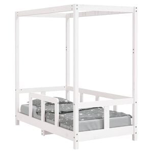 vidaXL Kids Bed Frame White 70x140 cm Solid Wood Pine
