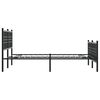 vidaXL Metal Bed Frame without Mattress with Footboard Black 140x200cm