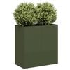 vidaXL Planter Olive Green 80x40x80 cm Cold-rolled Steel