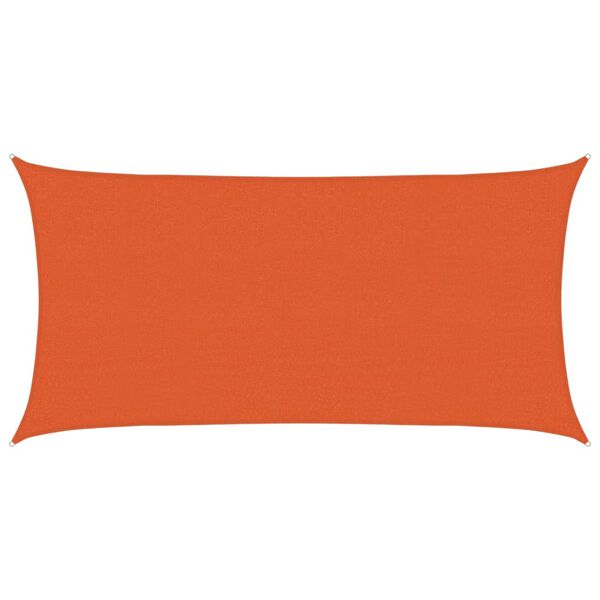 vidaXL Sunshade Sail 160 g/m² Orange 2.5x5 m HDPE