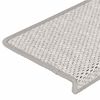 vidaXL Stair Mats Self-adhesive Sisal-Look 15 pcs 65x21x4 cm Platina