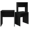 vidaXL Nesting Coffee Tables 3 pcs Black Engineered Wood