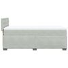 vidaXL Box Spring Bed with Mattress Light Grey 80x200 cm Velvet