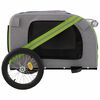 vidaXL Pet Bike Trailer Green and Grey Oxford Fabric and Iron