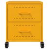 vidaXL Bedside Cabinet Mustard Yellow 36x39x43.5 cm Steel