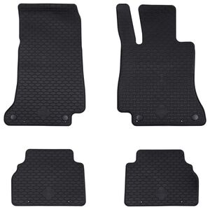 vidaXL Car Mat 4 pcs Black Rubber