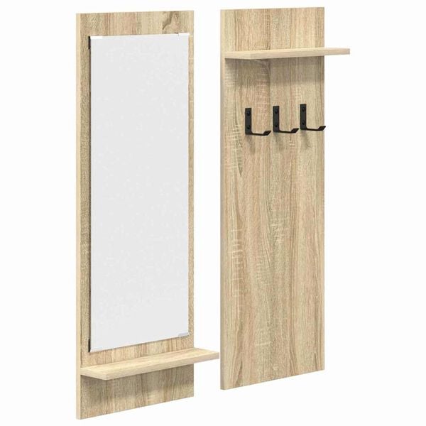 vidaXL Wall-Mounted Coat Rack with Shelf Sonoma oak 70 x 10 x 90 cm