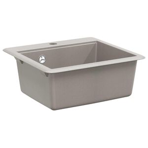 vidaXL Sink 80% Quartz and 20% Resin 470 x 440 mm Grey